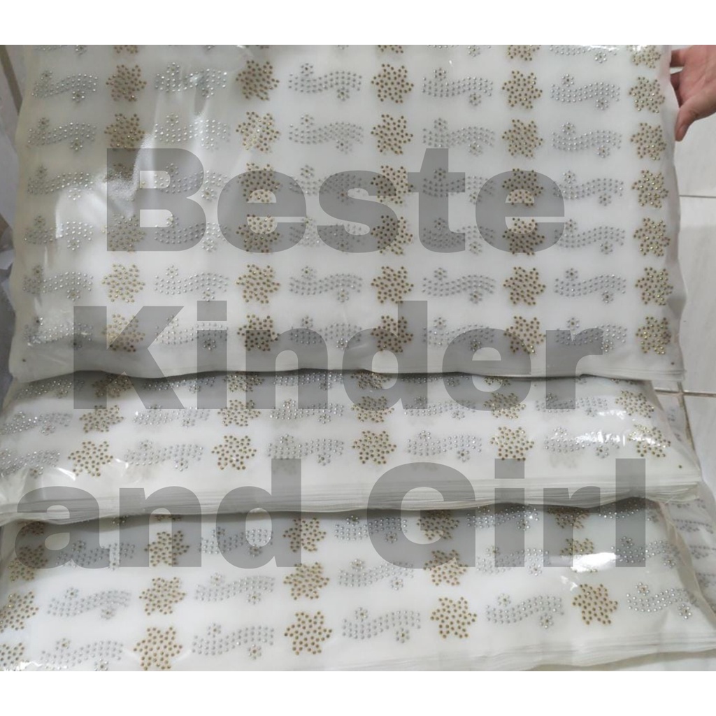 SWAROSKI PAYET GOSOK MOTIF LURUS BUNGA KUDA LAUT KEMBANG MOTE MANIK SERBA GUNA LOGO GAMIS ABAYA TURK