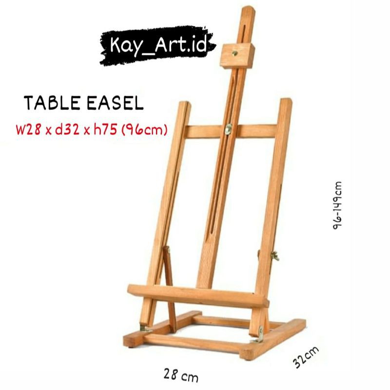 Alat Lukis penyangga Kanvas / Easel Meja Kayu wood easel