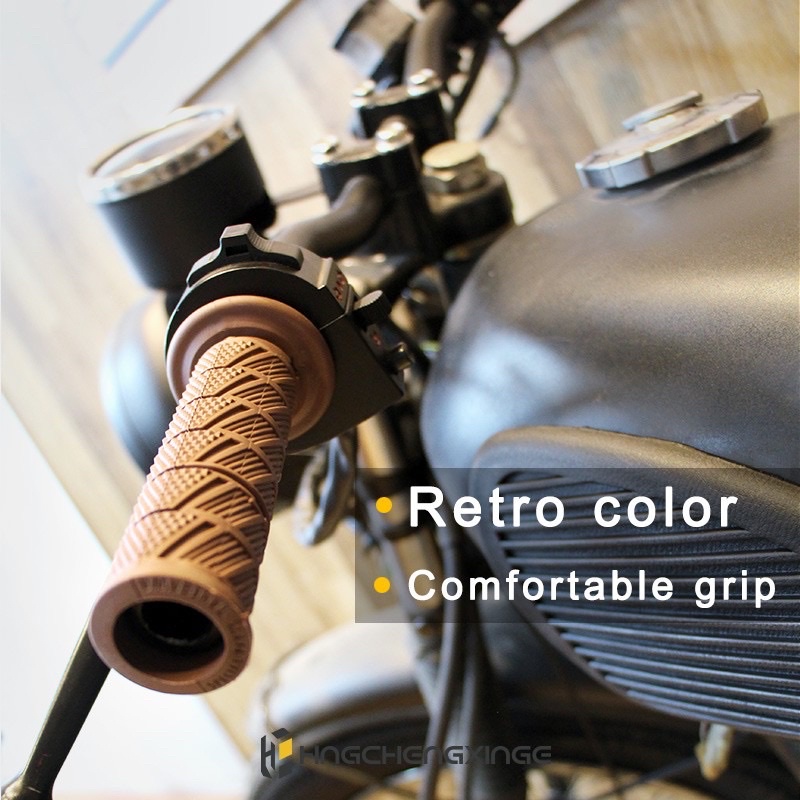 Handgrip Custom 733 Motif Ulir Hanfat Retro Classic Universal CB Japstyle Caferacer