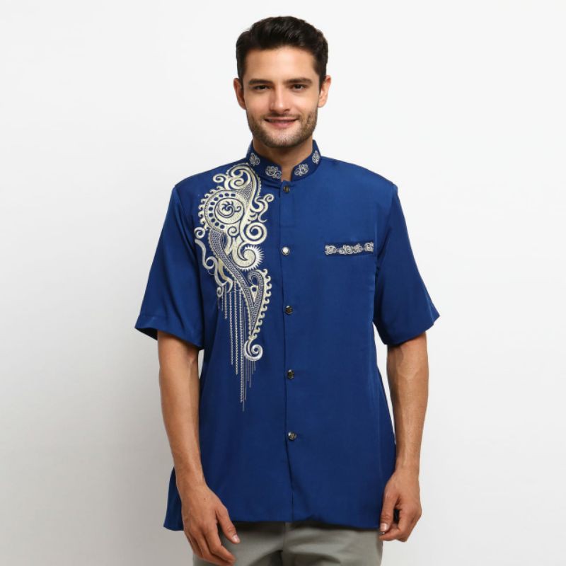 Grosir Baju Koko Jas Koko Jasko Muslim Pria Dewasa Lengan Pendek Bordir Tasik Terbaru