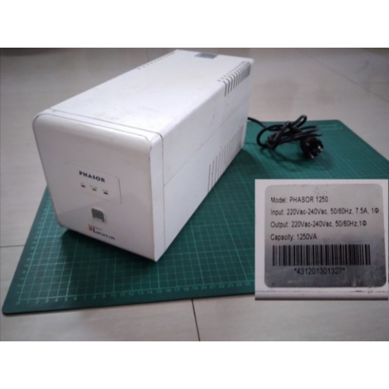 UPS LAPLACE PHASOR 1250VA TTANPA BATTERY BEKAS NORMAL