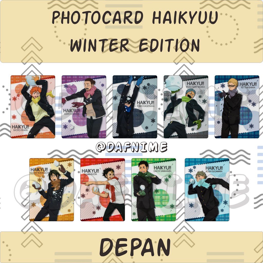 HAIKYUU WINTER EDITION PHOTOCARD