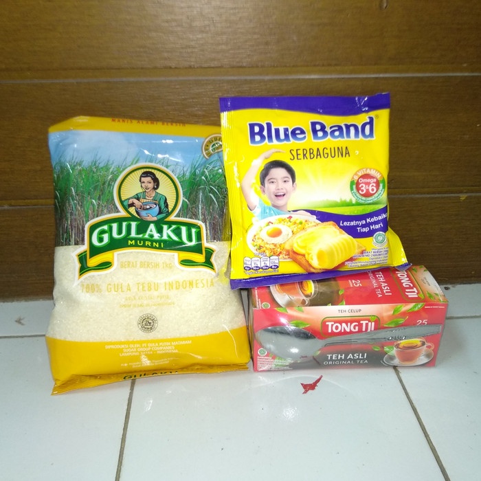 

B0621D Paket Gtb 1 Gulaku 1 Kg Blue Band Teh Tong Tji 054