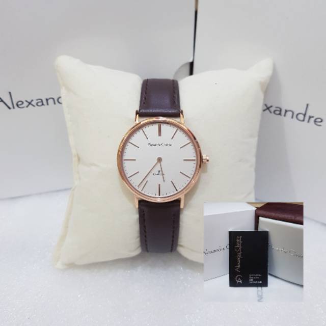 ALEXANDRE CHRISTIE AC 8625 ROSEGOLD WHITE JAM TANGAN WANITA ORIGINAL