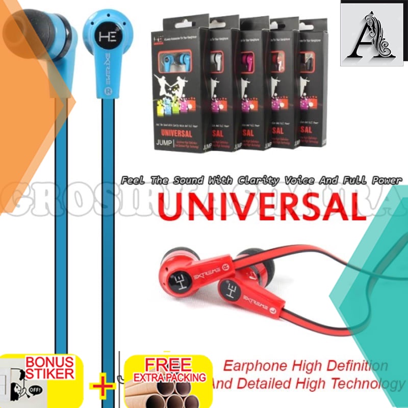 

Murah Handsfree - Earphone HANDPHONE + Mic - HI END - JUMP - HANDPHONE - Biru