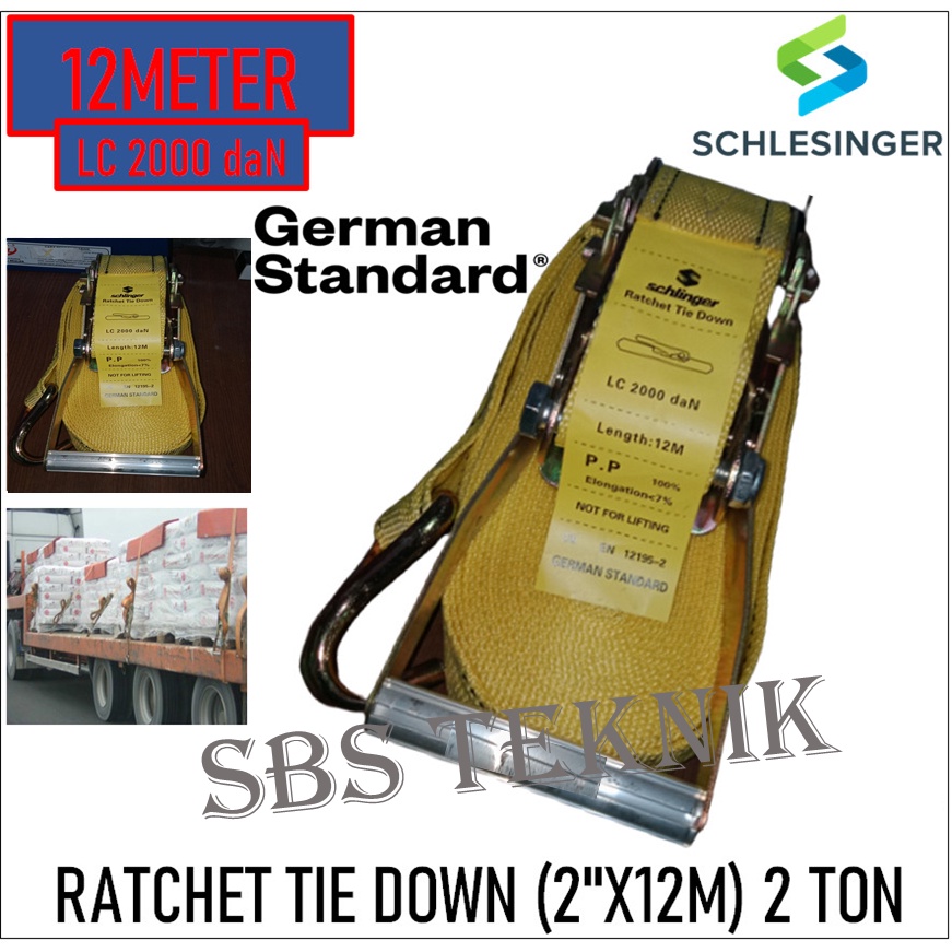 Tali Pengikat Barang Mobil Truk Tali Sound System Trackbelt 2 inch 12m