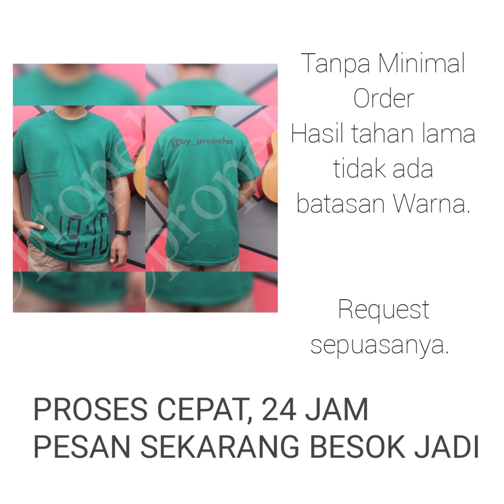 Jasa Costum Sablon Satuan DTF