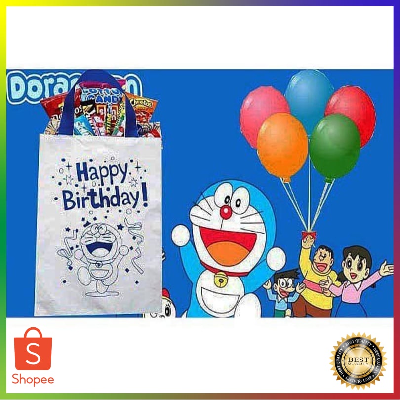 

New Item! Tas Ulang Tahun Doraemon Bahan Plastik Tas Ultah Anak Sederhana Murah GBU1899 Best Product