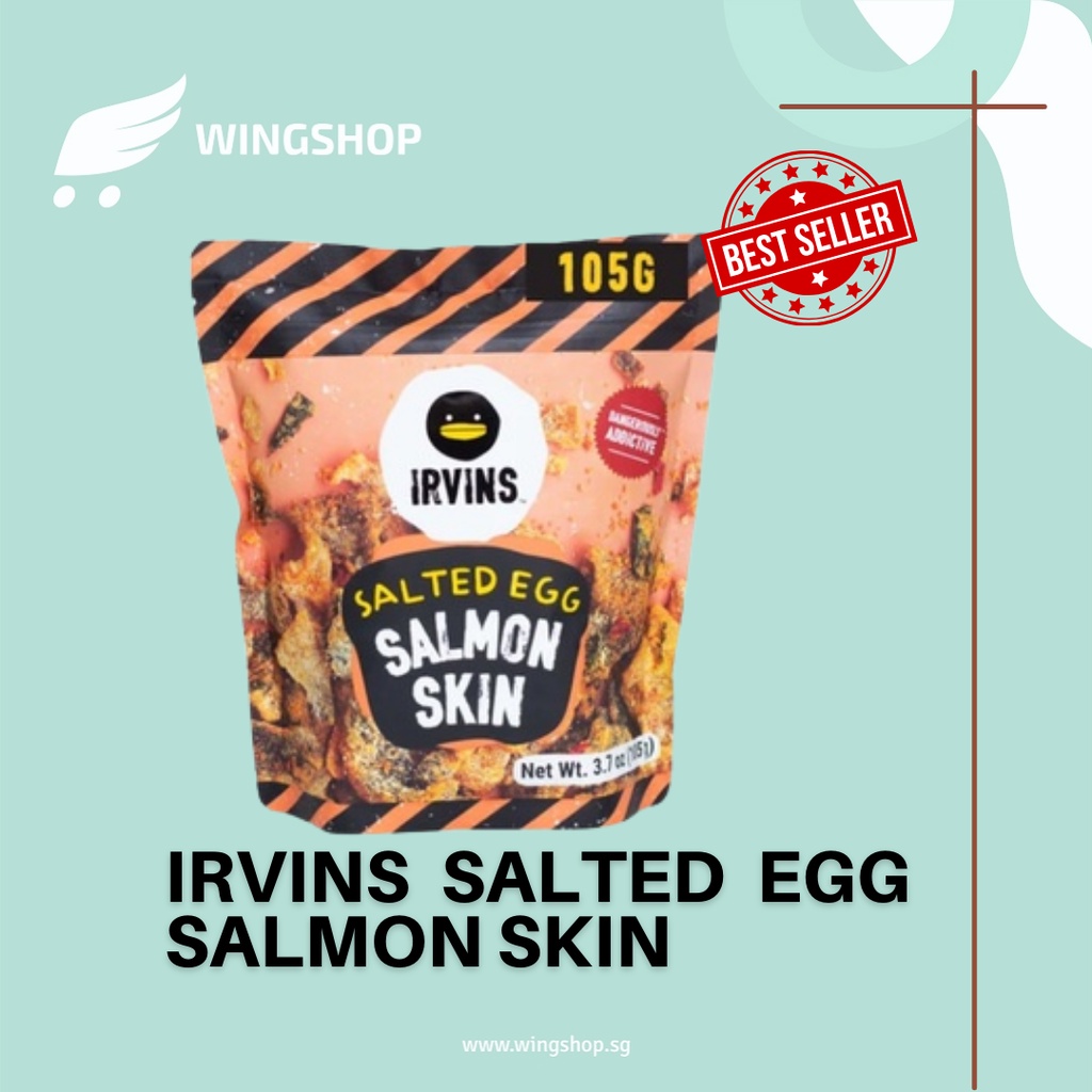 

Singapore Irvins Salted Egg Salmon Fish Skin - Irvins Kulit Ikan Salmon Rasa Telur Asin 105gr/230gr