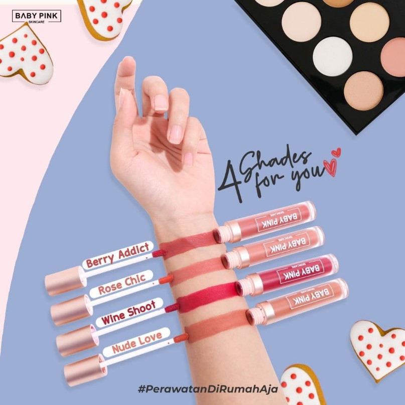 Baby Lip Wine Shoot Lipstik Baby Pink Skincare Aman Original Resmi BPOM