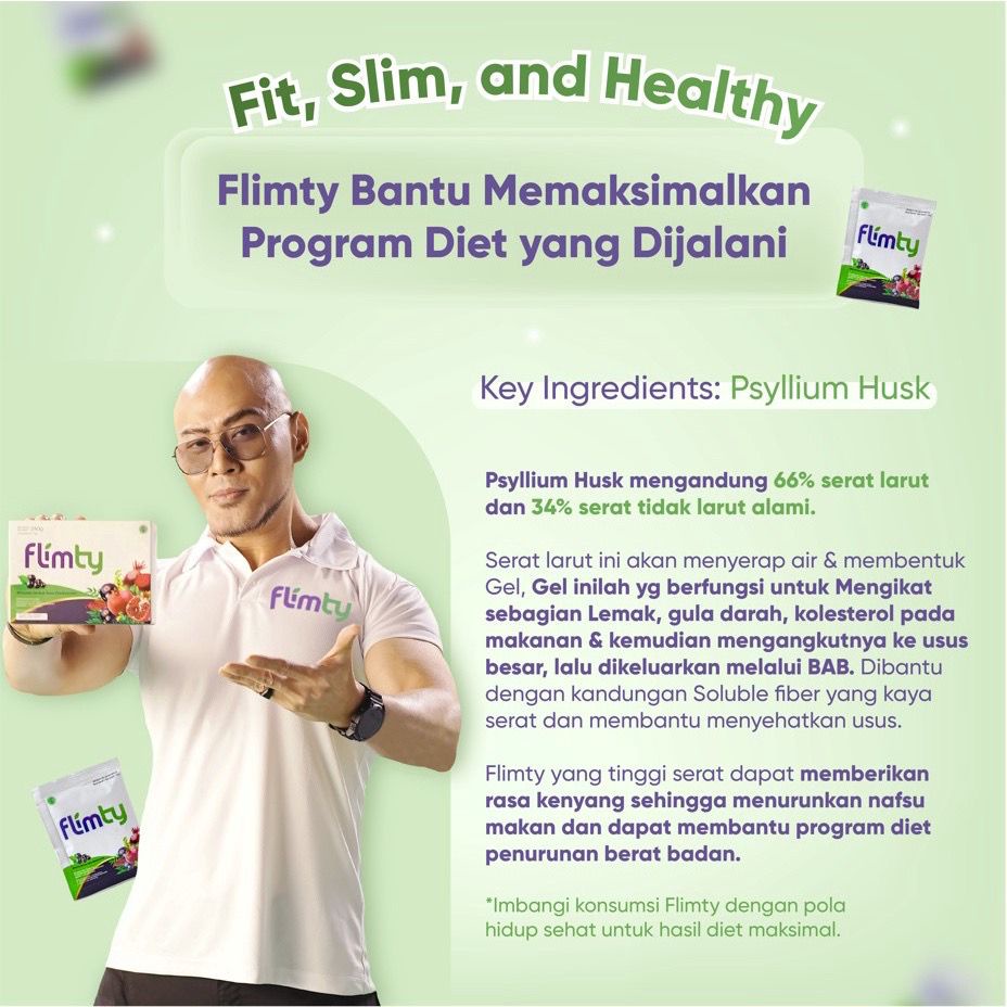 FLIMTY Fiber Minuman Pelangsing Detox Antioksidan - Box (16 Sachet)