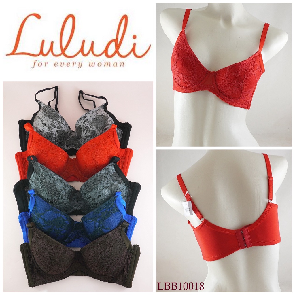 Bra Wanita WACOAL Renda Full Cup Kawat Busa Tipis LULUDI LBB10018