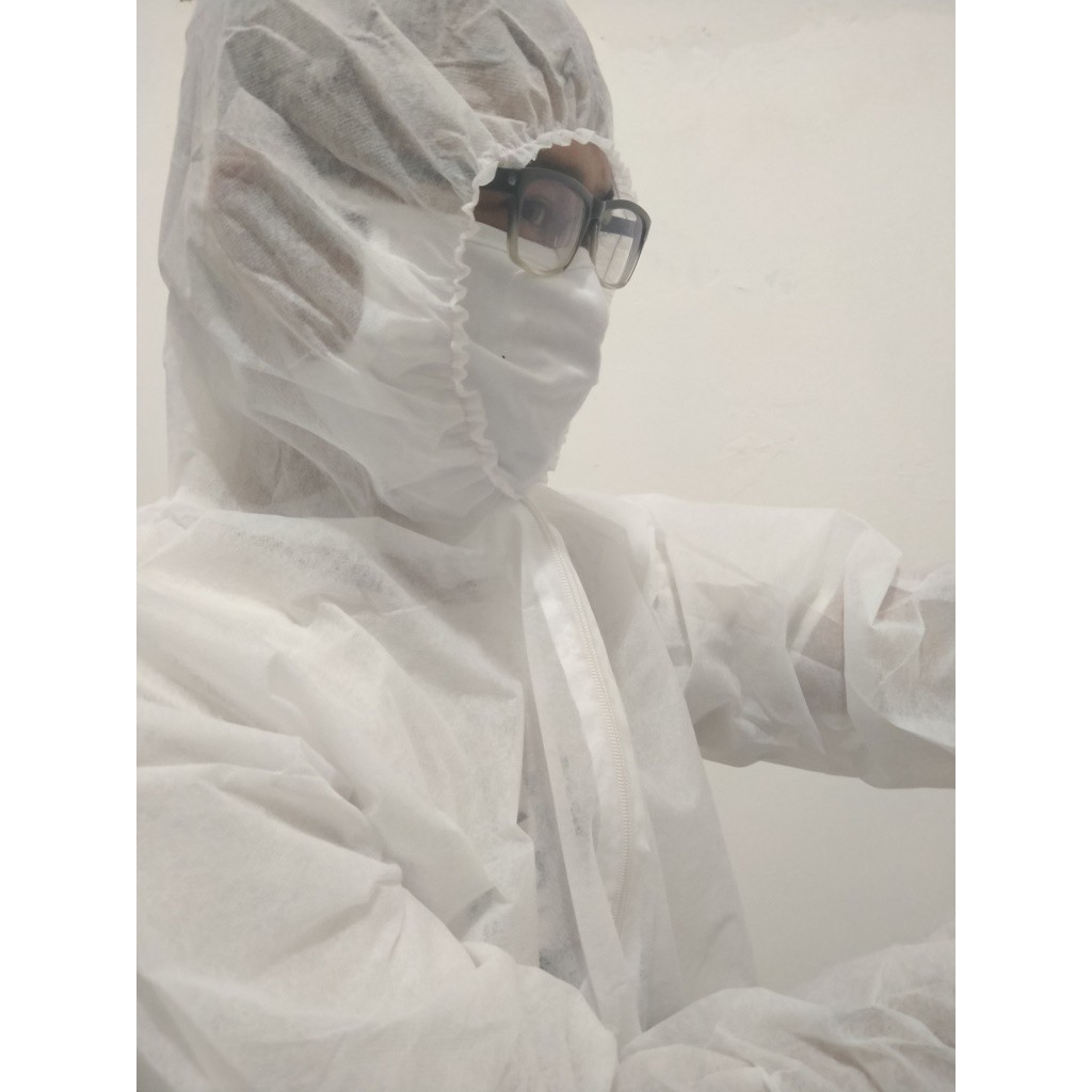 Alat Pelindung Diri APD Baju Hazmat Jumsuit Coverall Spunbound