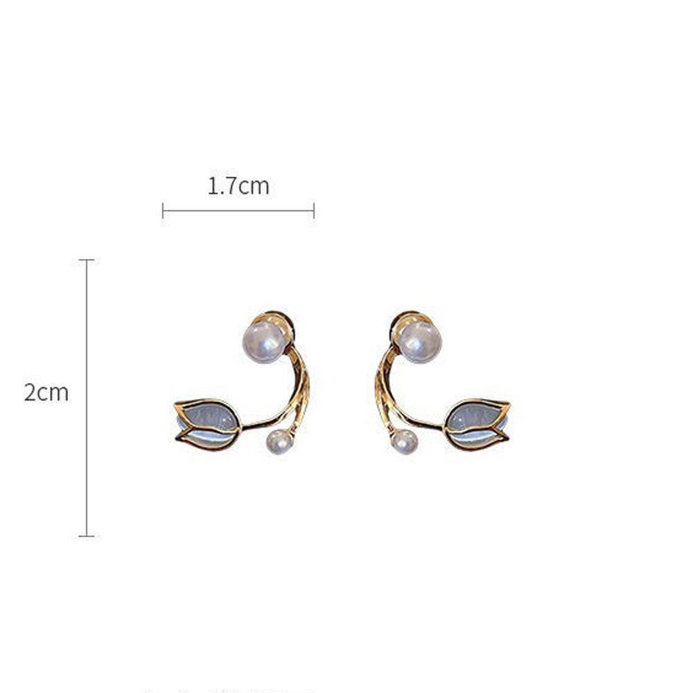 Needway Wanita Anting Mewah Menawan Elegan Fashion Musim Panas Sederhana Opal Tulip Earrings