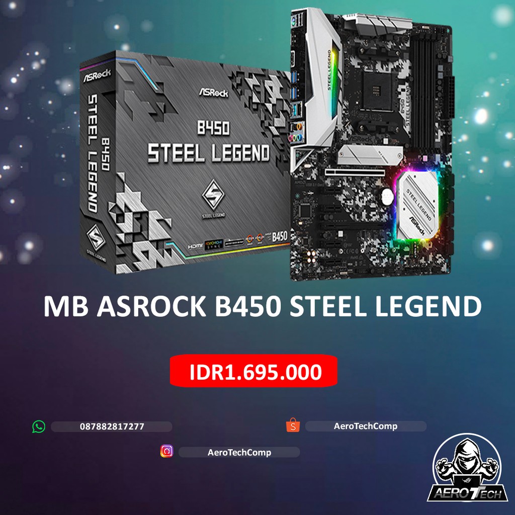 MB ASROCK B450 STEEL LEGEND