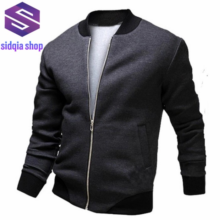 jaket bomber fleece terbaru cocok untuk bersantai/jaket bomber pria bahan kain fleece berkualitas pr