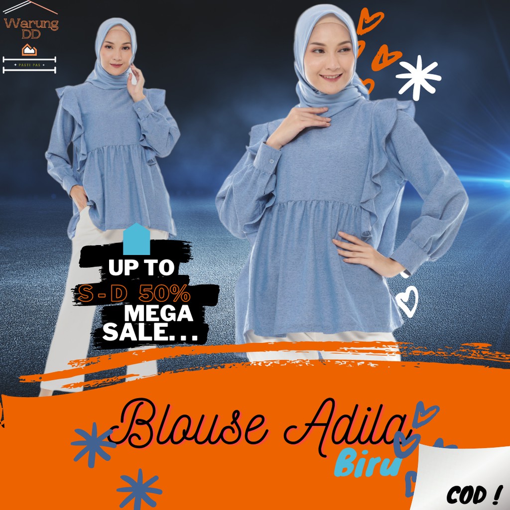 FASHION WANITA MUSLIM HIJAB STYLE TERBARU BLOUSE ATASAN WANITA LENGAN PANJANG REMAJA KEKINIAN SYAR'I