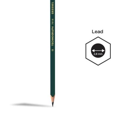 

✱ GREEBEL 7018 TECHNOGRAPH GRAPHITE PENCIL 2B (6 PCS/SET) ➤