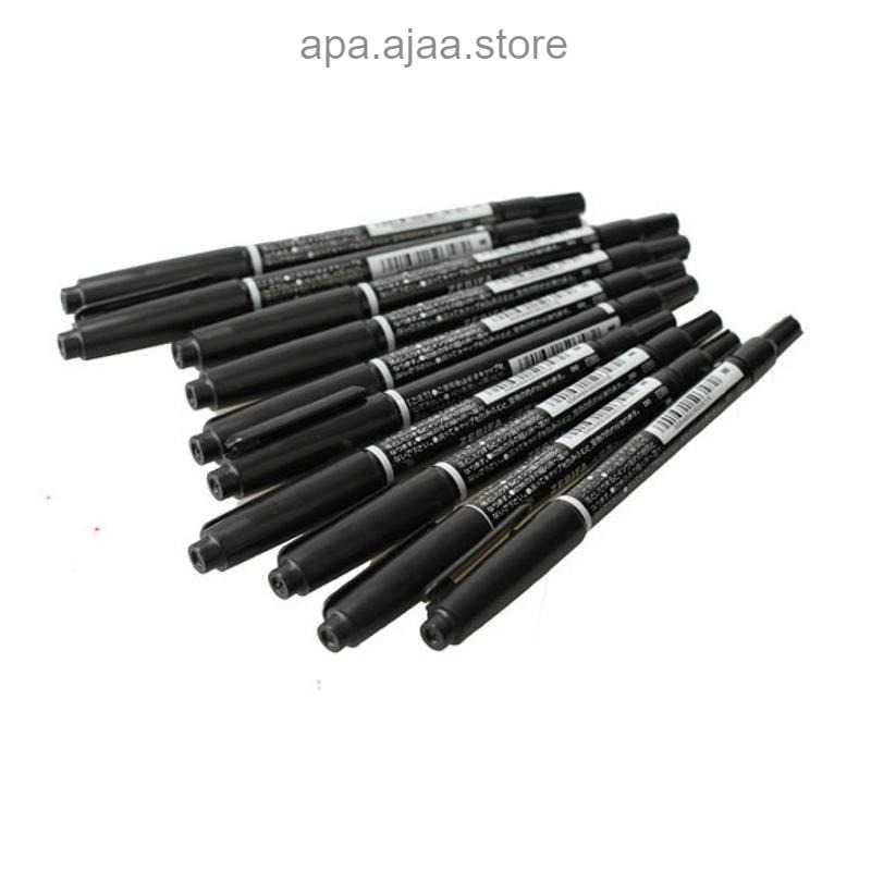 Terbaru ZEBILI Spidol Permanen Dual Head Marker Waterproof 10 PCS - DH100 Harga Grosir