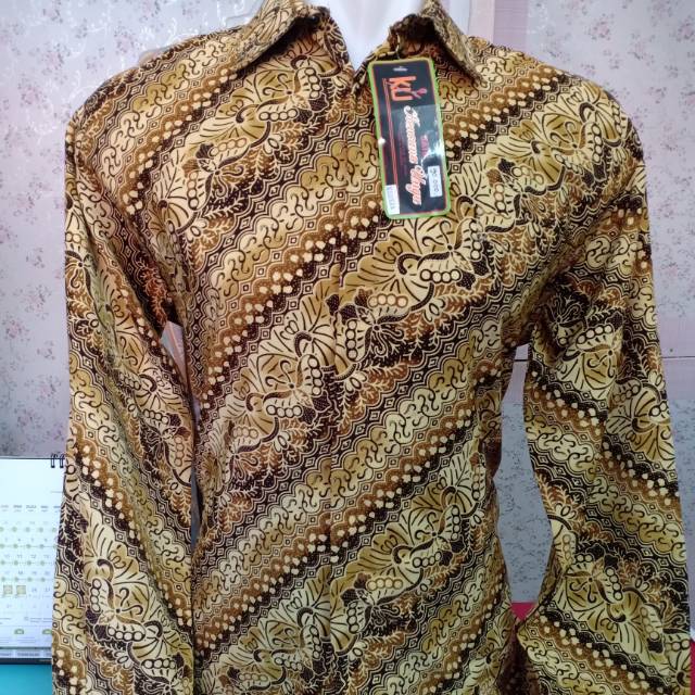Kemeja/Hem Batik Pria by Kencana Ungu - Label Hitam [Size M]