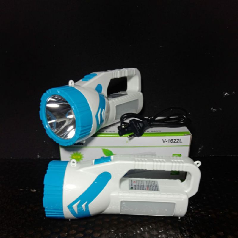 Senter LED Jumbo VDR V-1622L / Senter Cas LED Super Terang / Senter LED