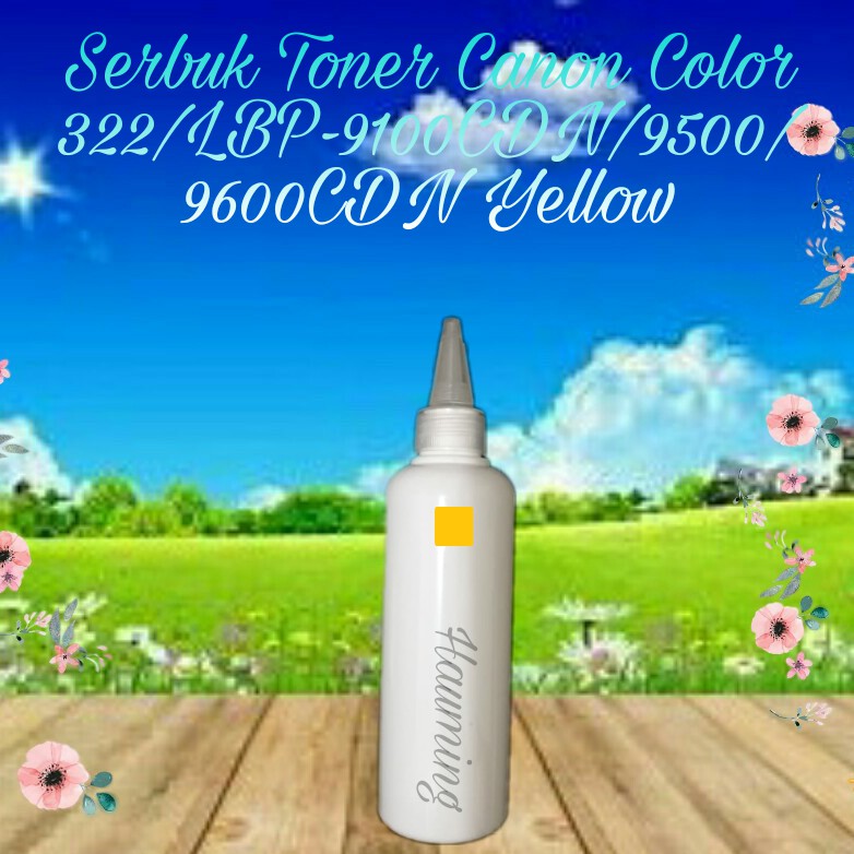 Serbuk Toner Canon EP 322 LBP-9100CDN 9500CDN 9600CDN 9100 9500 9600 LBP9100 LBP9500 Yellow 1x Isi