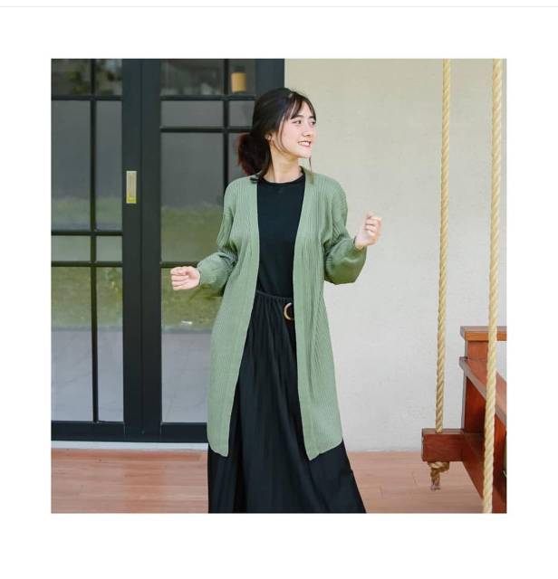 ZAHIRA BALLONI LOONG // Cardigan Wanita Cardigan Murah Rajut Tebal Halus ( bisa Cod ) pembyaran-8
