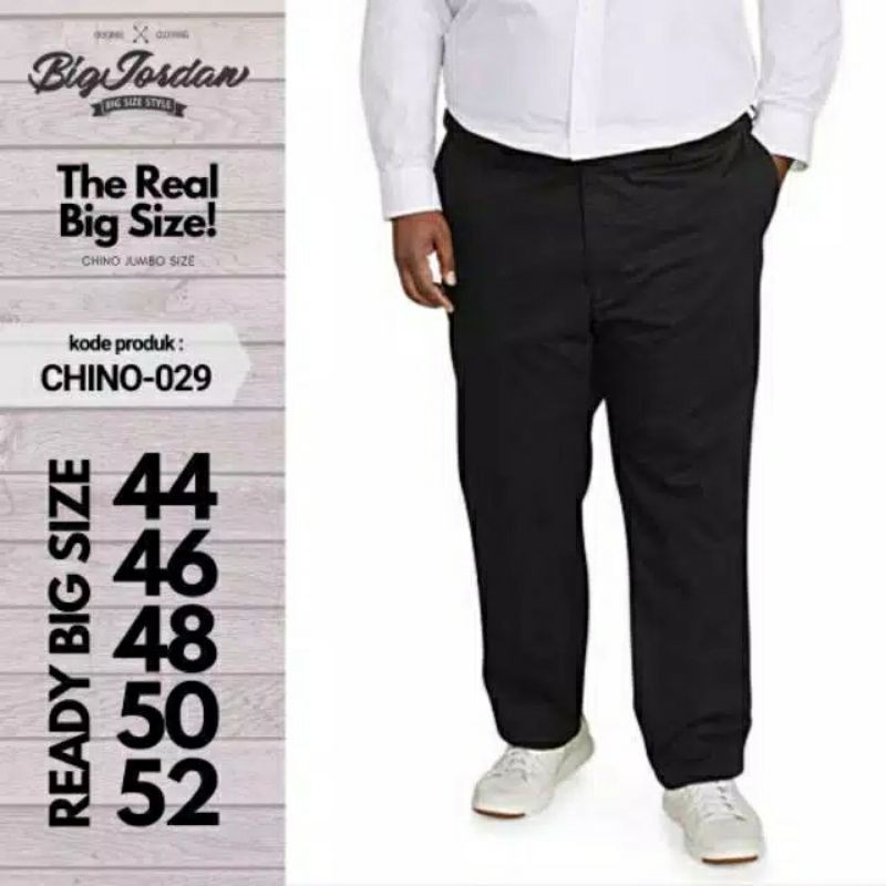 Celana Chino Chinos Pria Big Size Super Jumbo 39 - 44