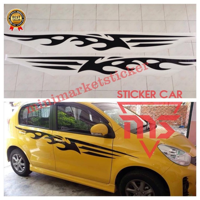 stiker ayla sticker mobil daihatsu ayla list tribal