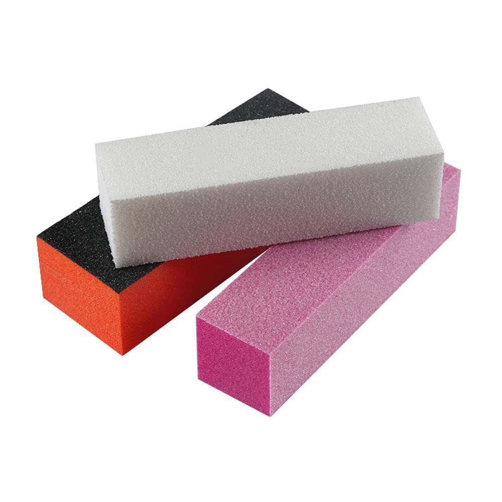 AUGUSTINA Agustinina Blok Buffer Kuku Putih Pink Untuk UV Gel Nail Buffer File Set Nail Art Alat Kuku Gerinda Kuku