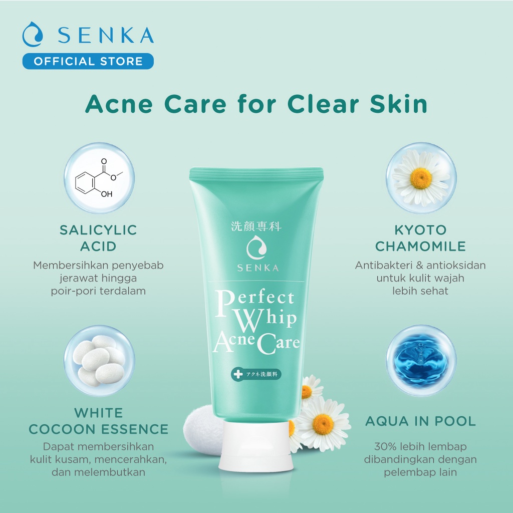 SENKA Perfect Whip Acne Care 100gr  untuk kulit BERJERAWAT