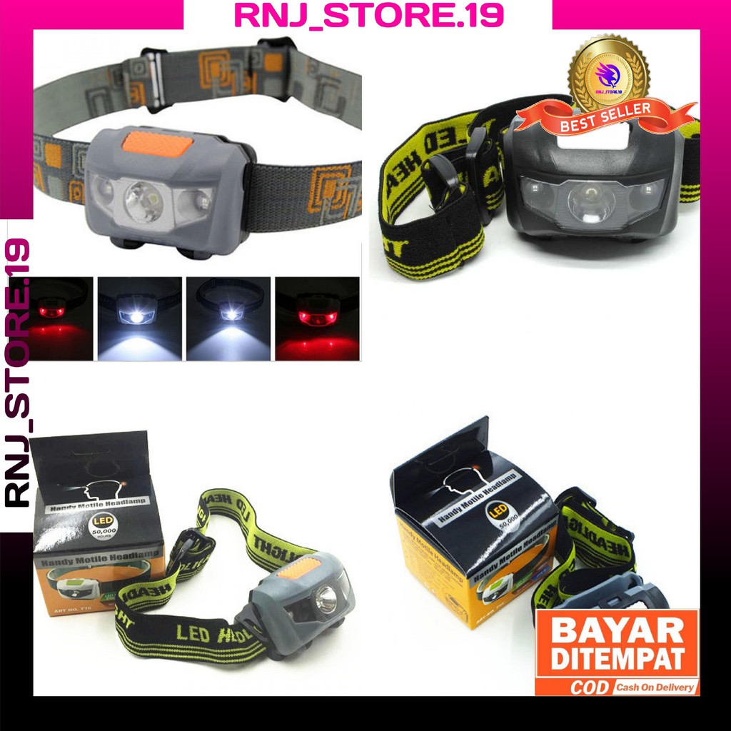 Lampu Senter Led Kepala Tahan Air Lampu Senter MIni LED Headlamp Flashlight Waterproof Lampu Senter 
