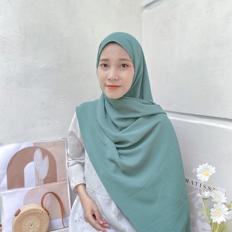PASHMINA CRINCLE AIRFLOW COTTON SHAWL PREMIUM/HIJAB PASMINA CRINCLE AIRFLOW SHAWL 175X75-Wardah