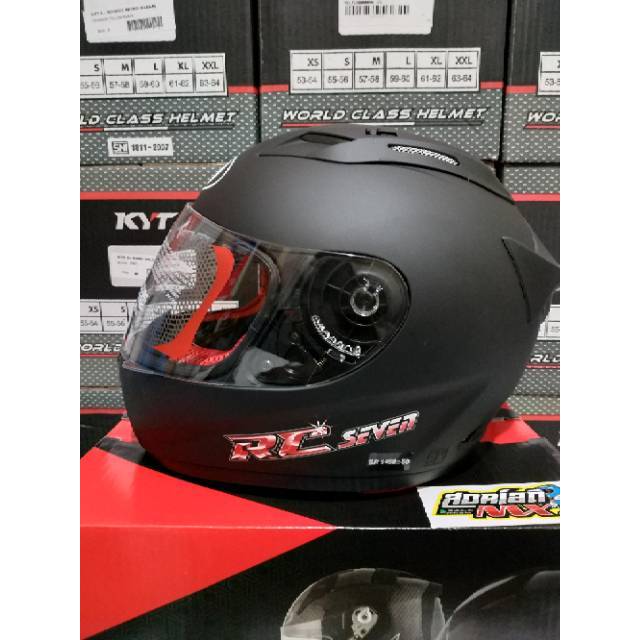 HELM KYT RC SEVEN SOLID HELM KYT RC7 BLACK DOFF HELM KYT RC 7 ORIGINAL MURAH HELM KYT RC SEVEN MURAH