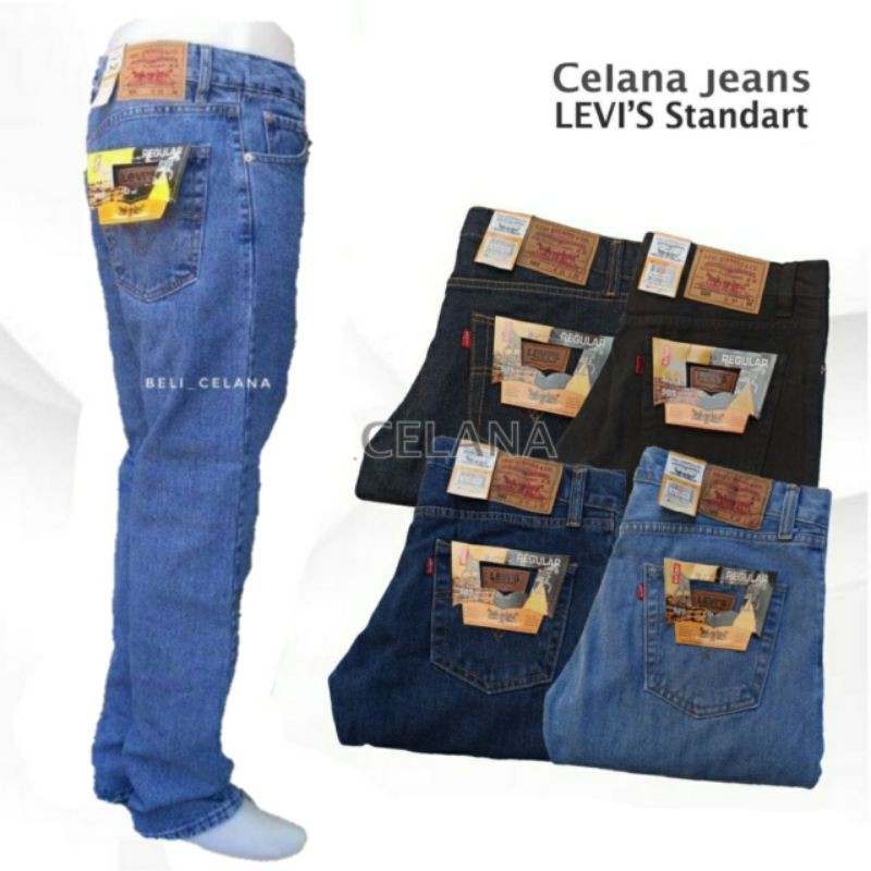 Celana Jeans Pria Panjang Standar Regular Size 28-38 Celana Jeans Pria Standar Regular Longgar