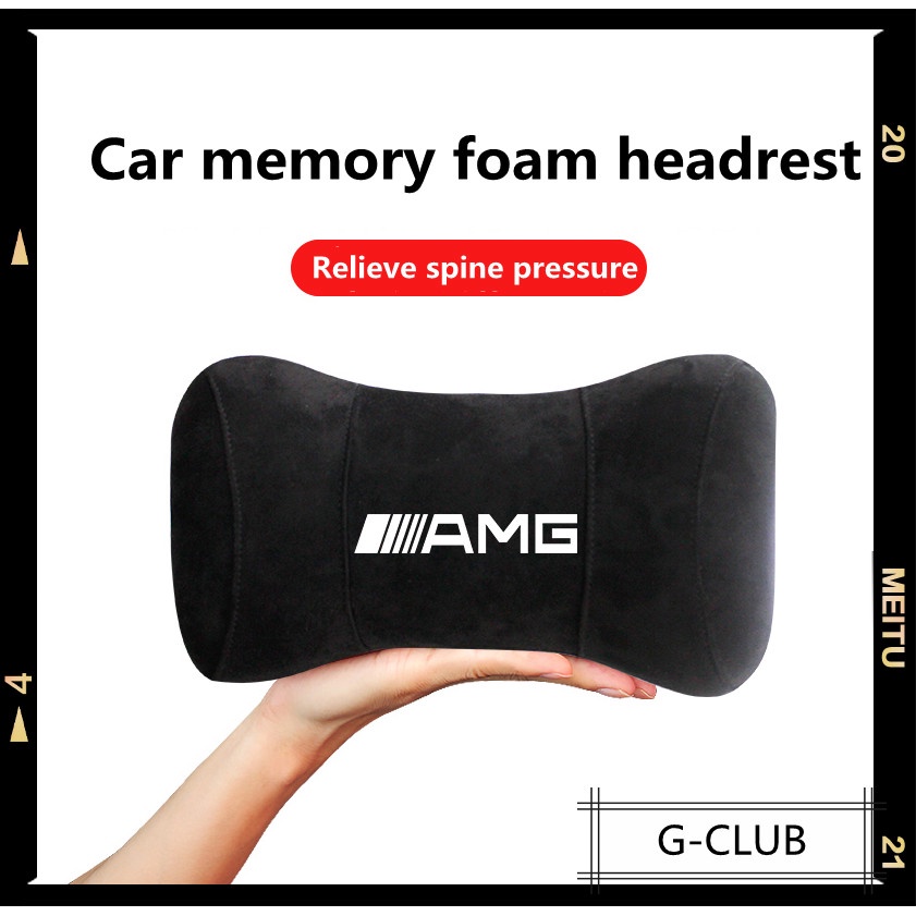 G-club Bantal Leher Bahan Kulit Rusa Untuk Jok Mobil Benz AMG