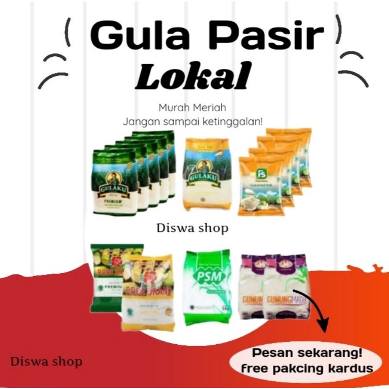 

Gula Pasir 1 kg murah meriah merk random