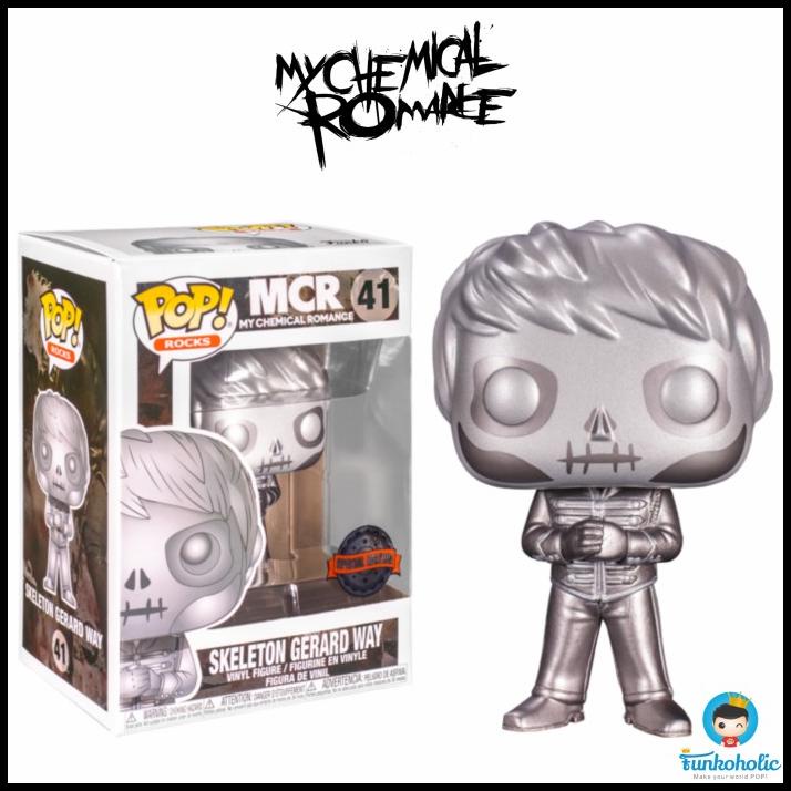 Funko Pop My Chemical Romance - Skeleton Gerard Way Platinum Metallic