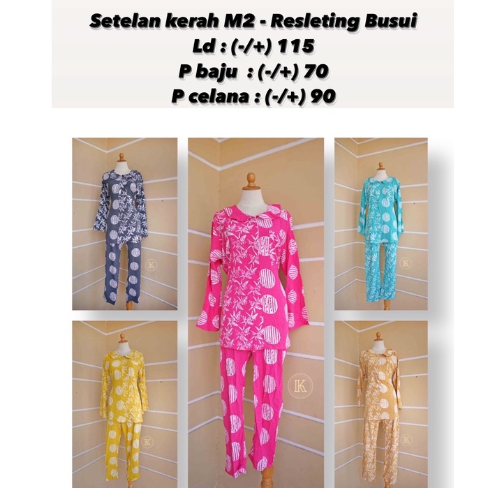 SETELAN CP BATIK PEKALONGAN /Setcel Rayon/Setelan Celana Panjang/Pajamas set/Baju Tidur Piyama Wanit