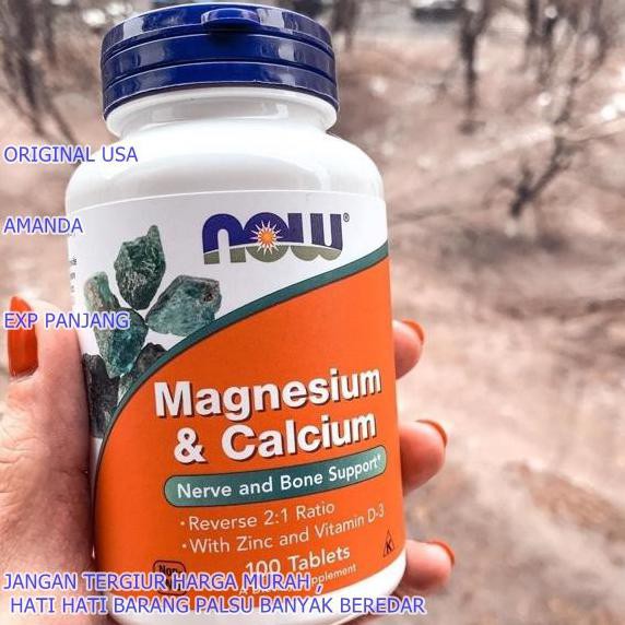 Now Food Magnesium Calcium Zinc D3 Vit Magnesium Kalsium Zinc D3 100T