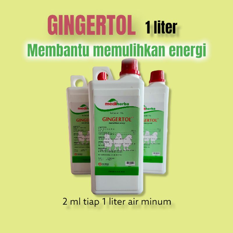 Gingertol 1 liter medion memulihkan energi ayam