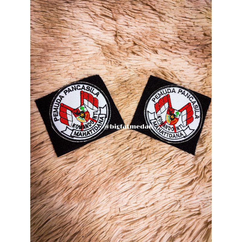 Patch Logo / Emblem Logo Pemuda Pancasila Mahatidana Bulat+Velcro