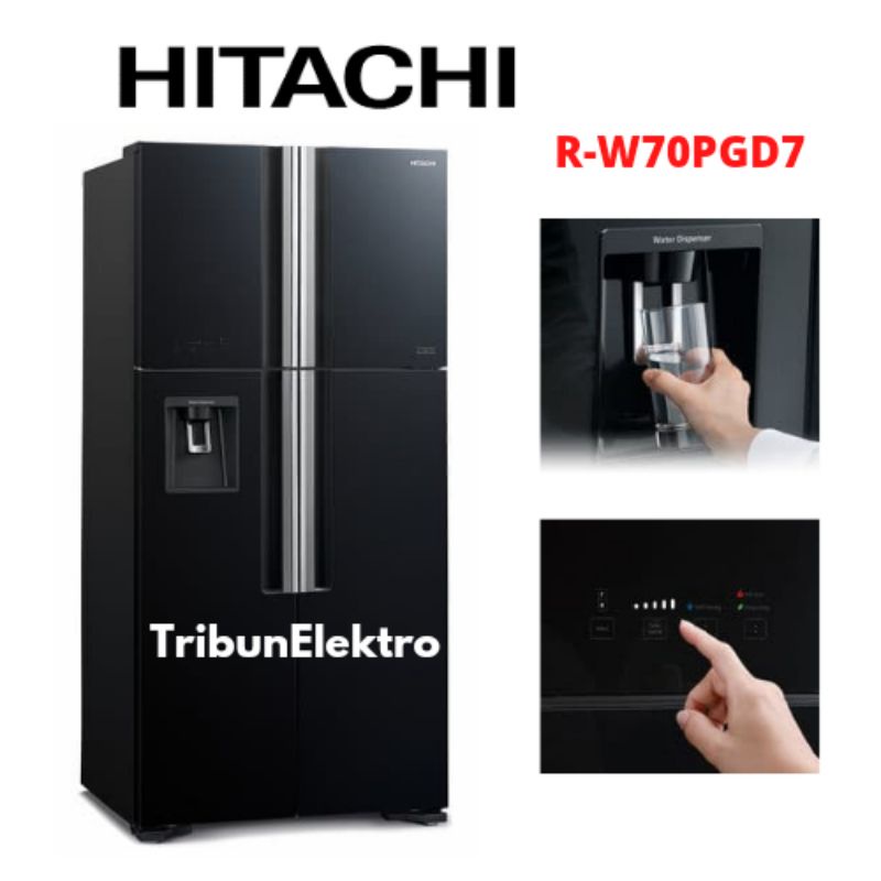 KULKAS 4 PINTU SIDE BY SIDE HITACHI R-W70PGD7
