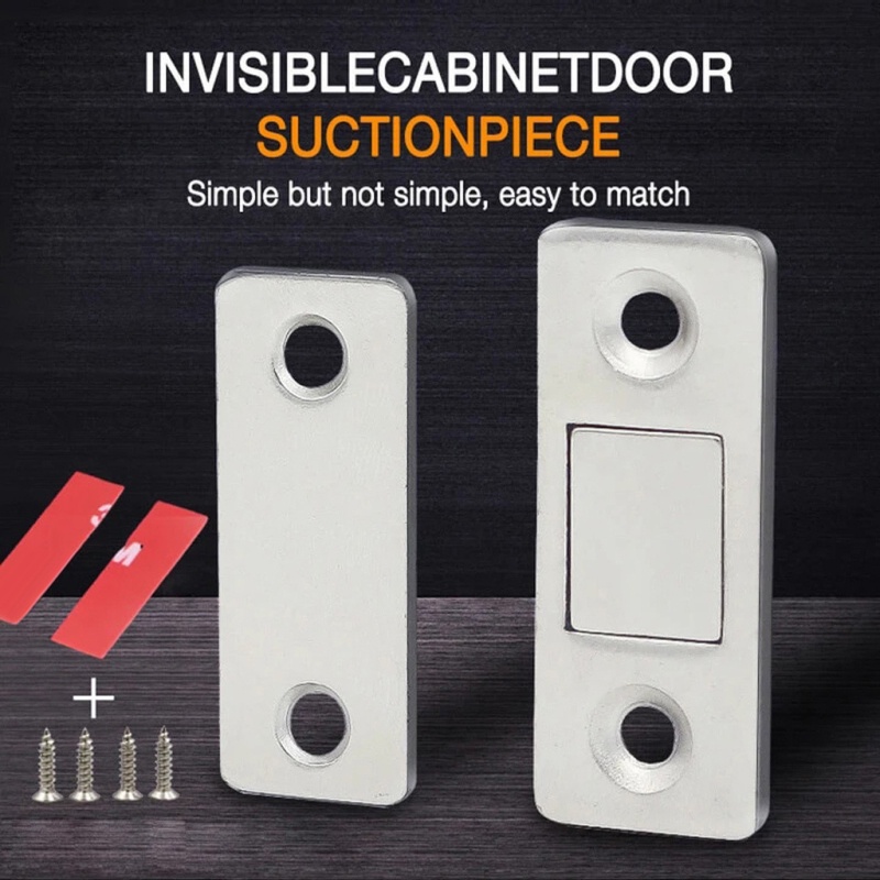 【2 Pcs】Magnet Plat Kuat Penutup Pintu Lurus/Magnetic Door Closer/Penutup Pintu Lemari Magnet