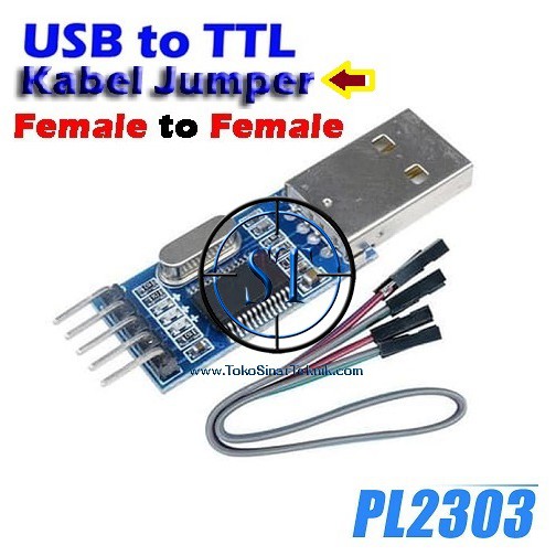 Kit PL2303 Converter USB to TTL Serial + Kabel Jumper Female-Female BB-18B