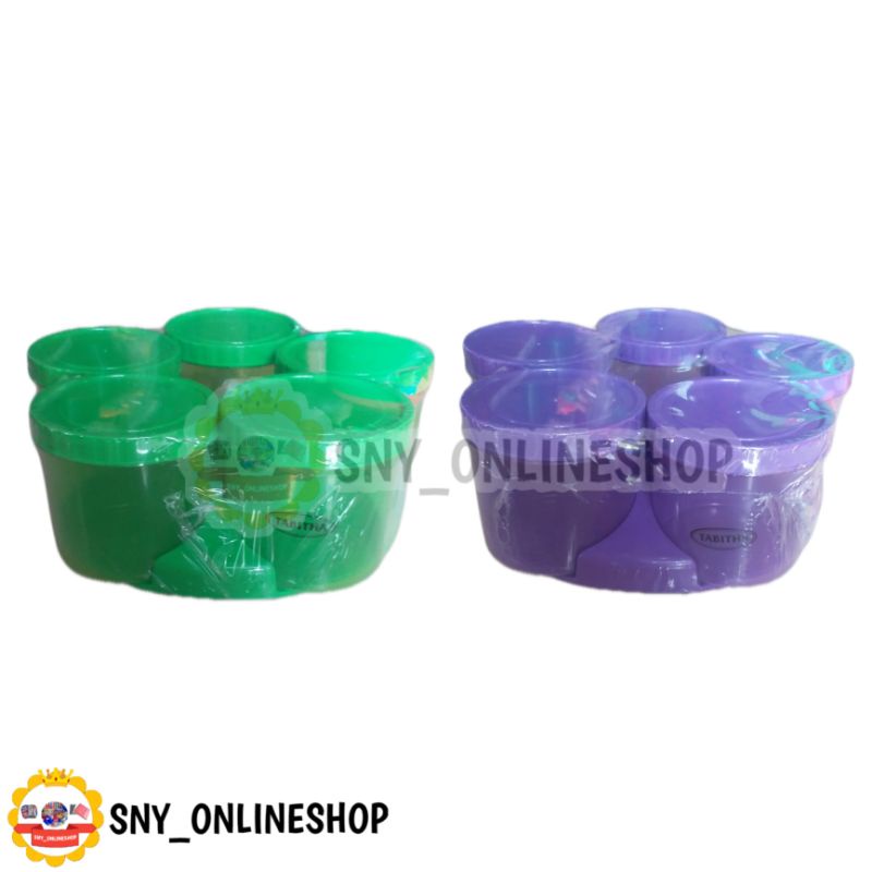 Toples Set 5 / 5 Toples + 1 Nampan / Toples Nampan Rotary Tabitha