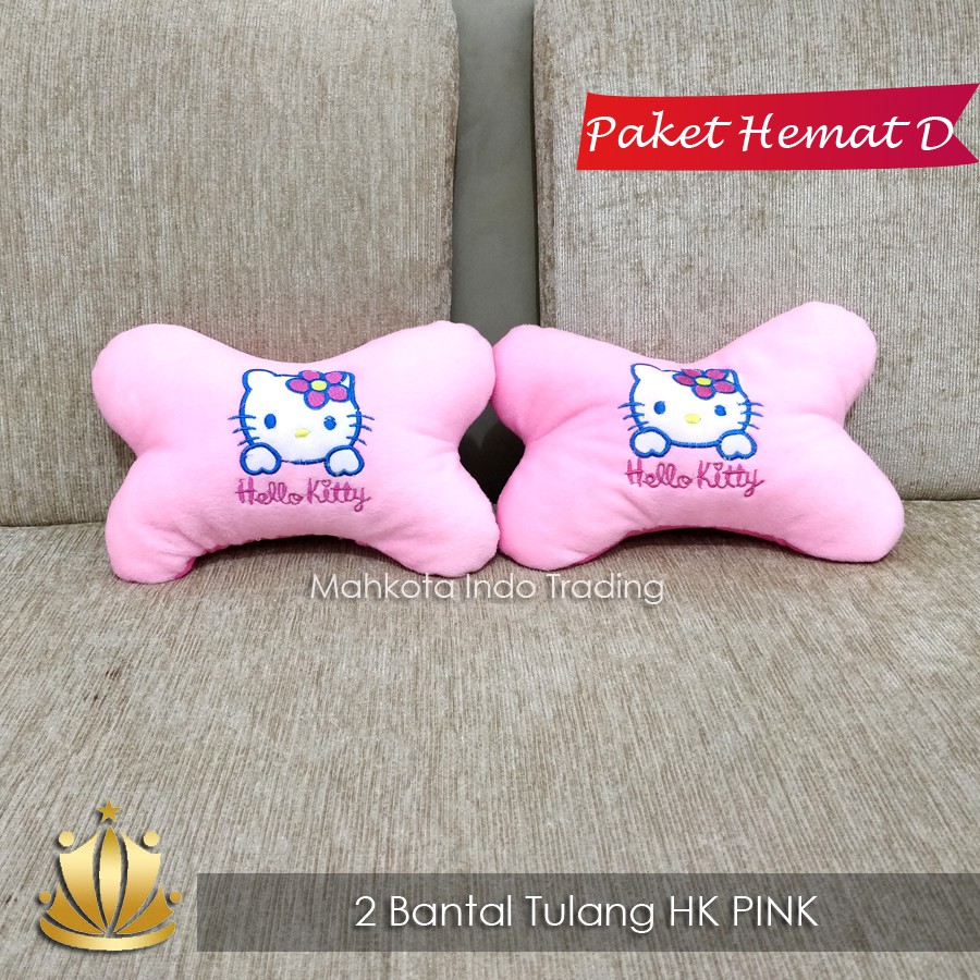 BANTAL MOBIL HELLO KITTY HK / TEMPAT SAMPAH HELO KITY HK / AKSESORIS MOBIL HELLO KITY PAKET HEMAT