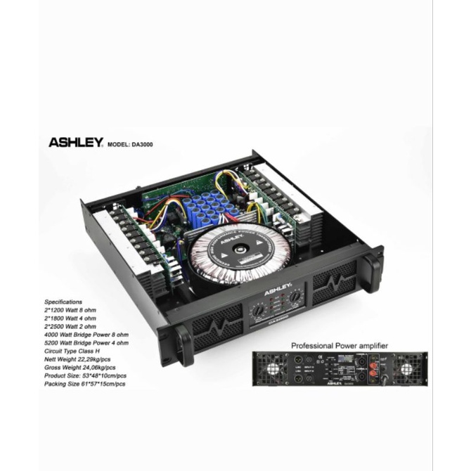 Power Amplifier Ashley da3000 da 3000 garansi original