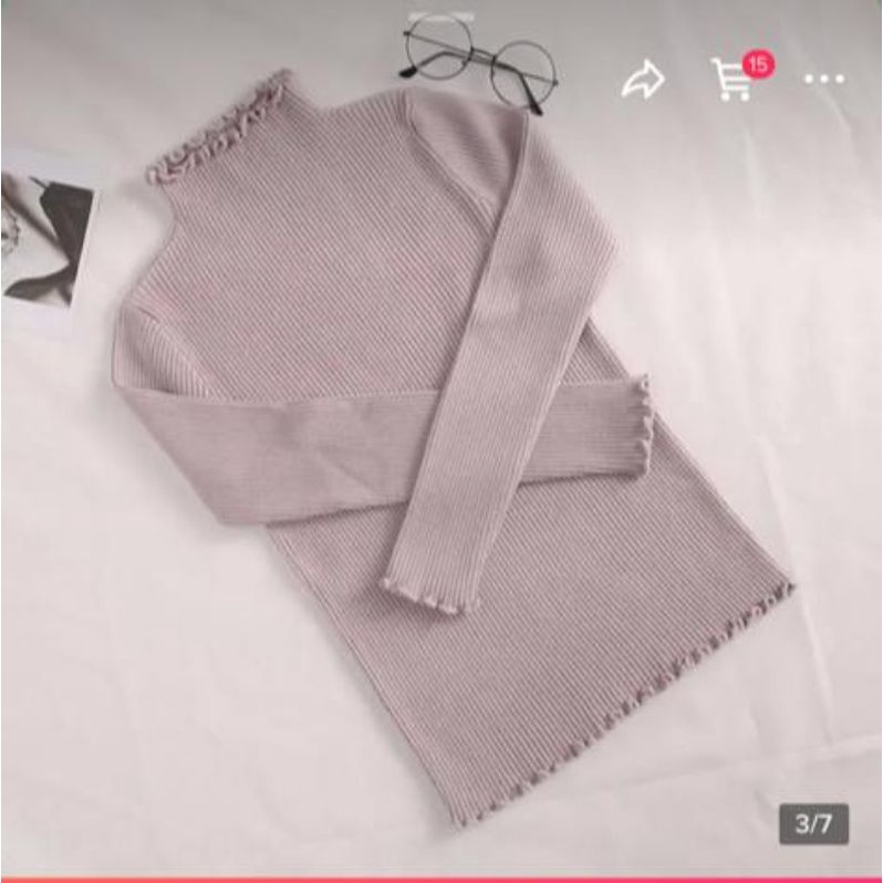 QF17/DAISY TURTLENECK KRIWIL/INNER RAJUT