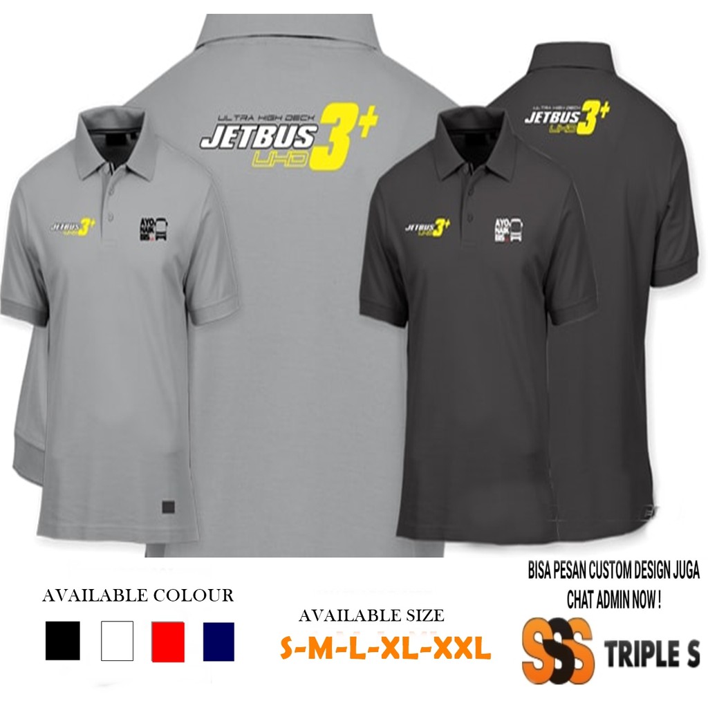 KAOS KERAH JETBUS 3+ AYO NAIK BUS